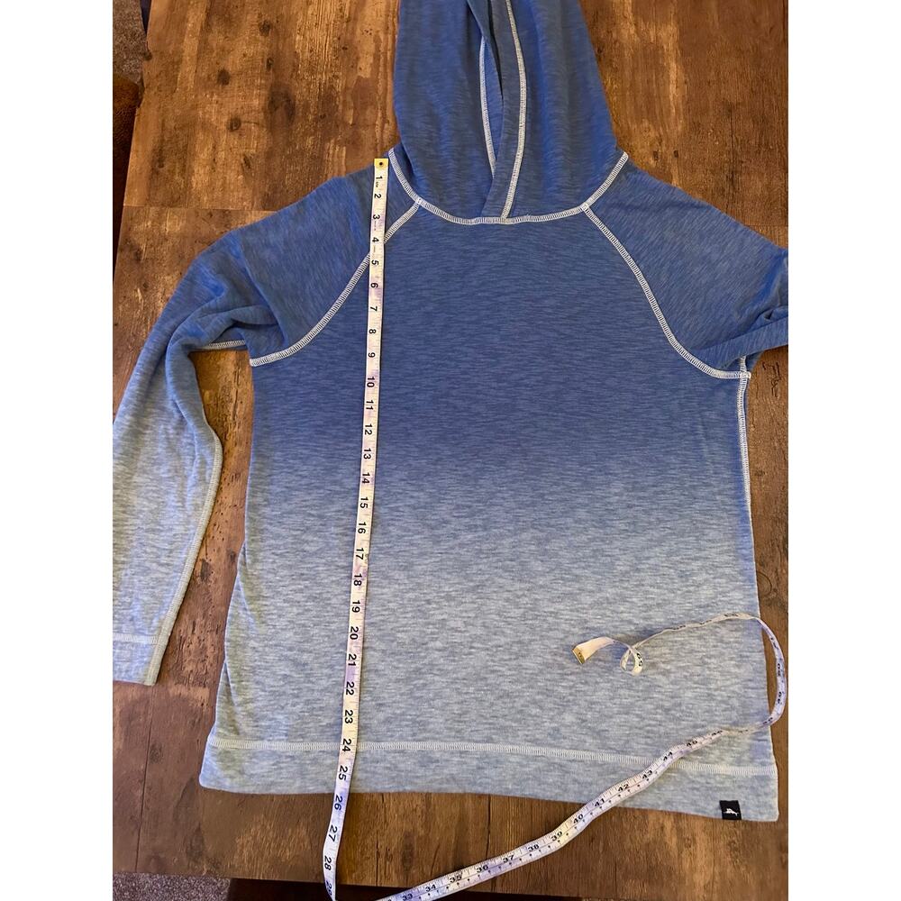 Women’s Tommy Bahama Blue Ombré Reversible Lightweight Surfer Coastal Hoodie - Picture 3 of 8
